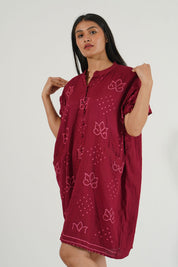 Easy Peasy Dress Maroon