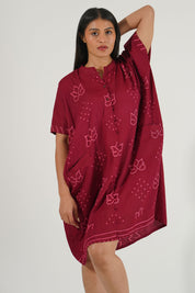 Easy Peasy Dress Maroon