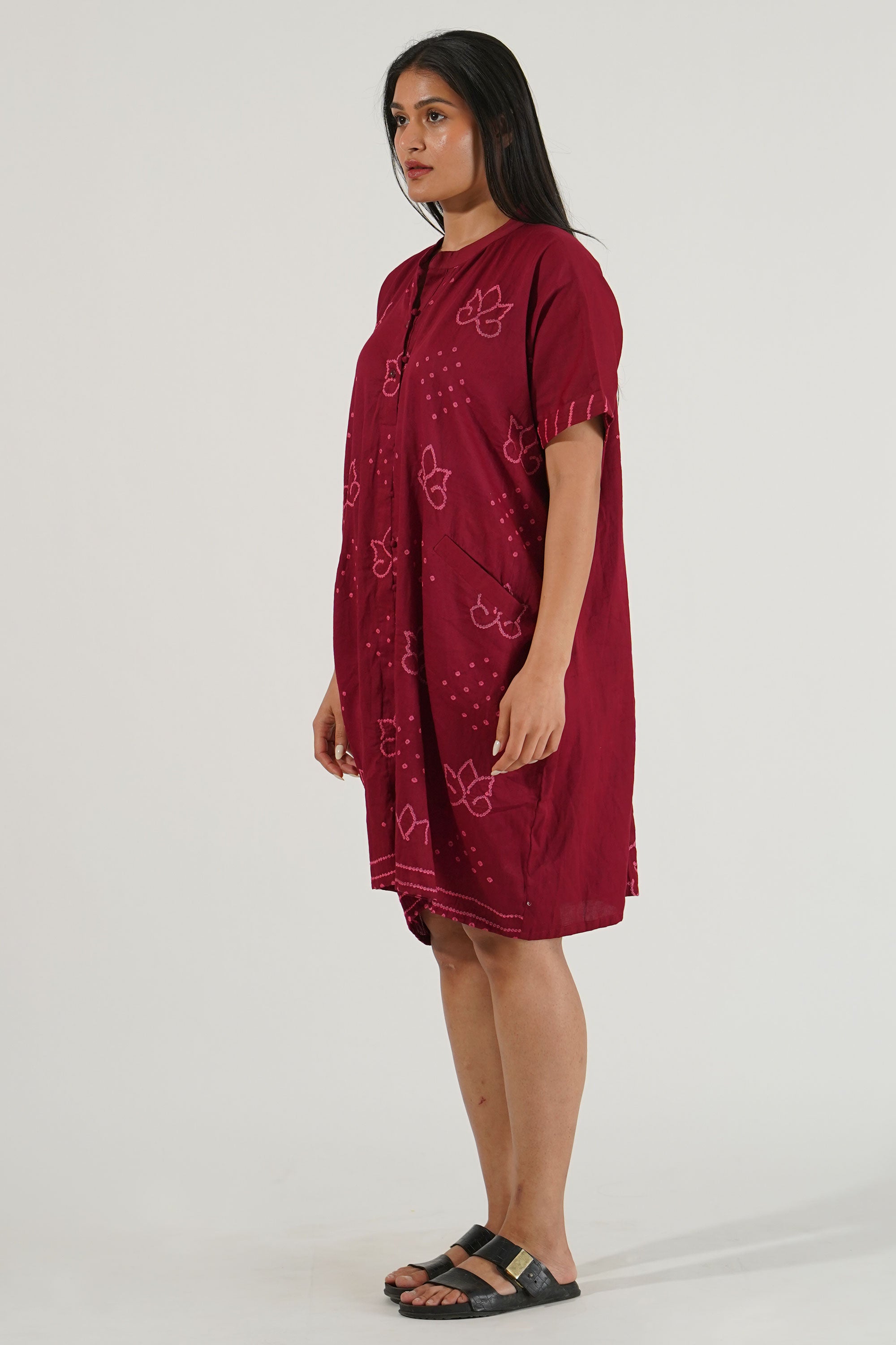 Easy Peasy Dress Maroon