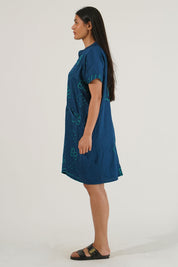Easy Peasy Dress Deep Blue